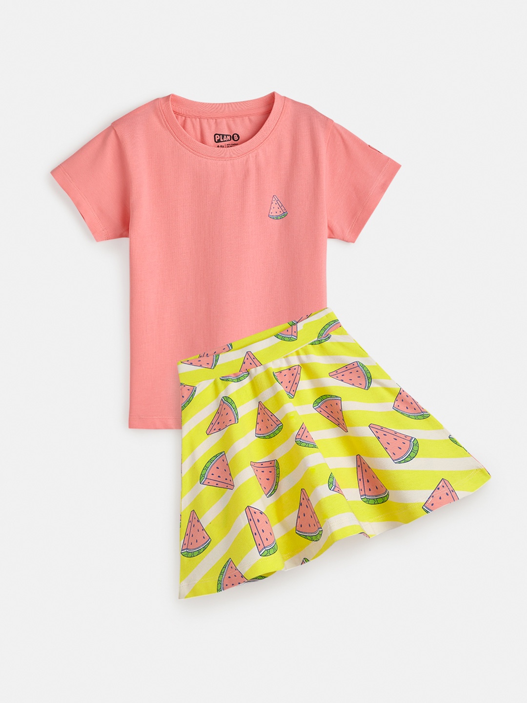 You Got Plan B Girls Printed Round Neck Short Sleeves Pure Cotton Top And Skirt, Pink
You Got Plan B Girls Printed Round Neck Short Sleeves Pure Cotton Top And Skirt, Pink