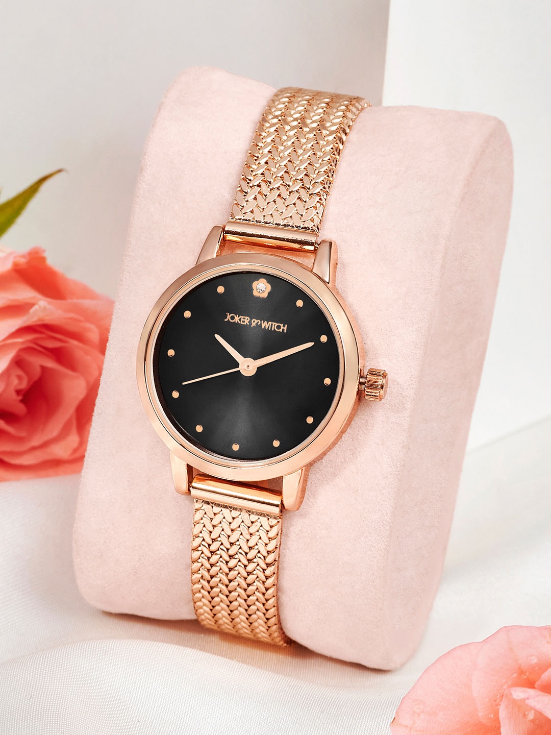 JOKER & WITCH Women Embellished Dial & Stainless Steel Straps Analogue Watch AMWW895, Rose gold
JOKER & WITCH Women Embellished Dial & Stainless Steel Straps Analogue Watch AMWW895, Rose gold