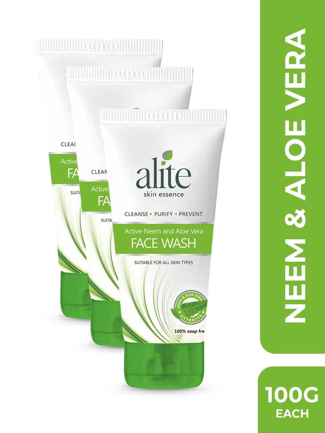 Alite Skin Essence Set Of 3 Active Neem & Aloe Vera Face Wash For Hydrating Skin-100g Each, White
Alite Skin Essence Set Of 3 Active Neem & Aloe Vera Face Wash For Hydrating Skin-100g Each, White