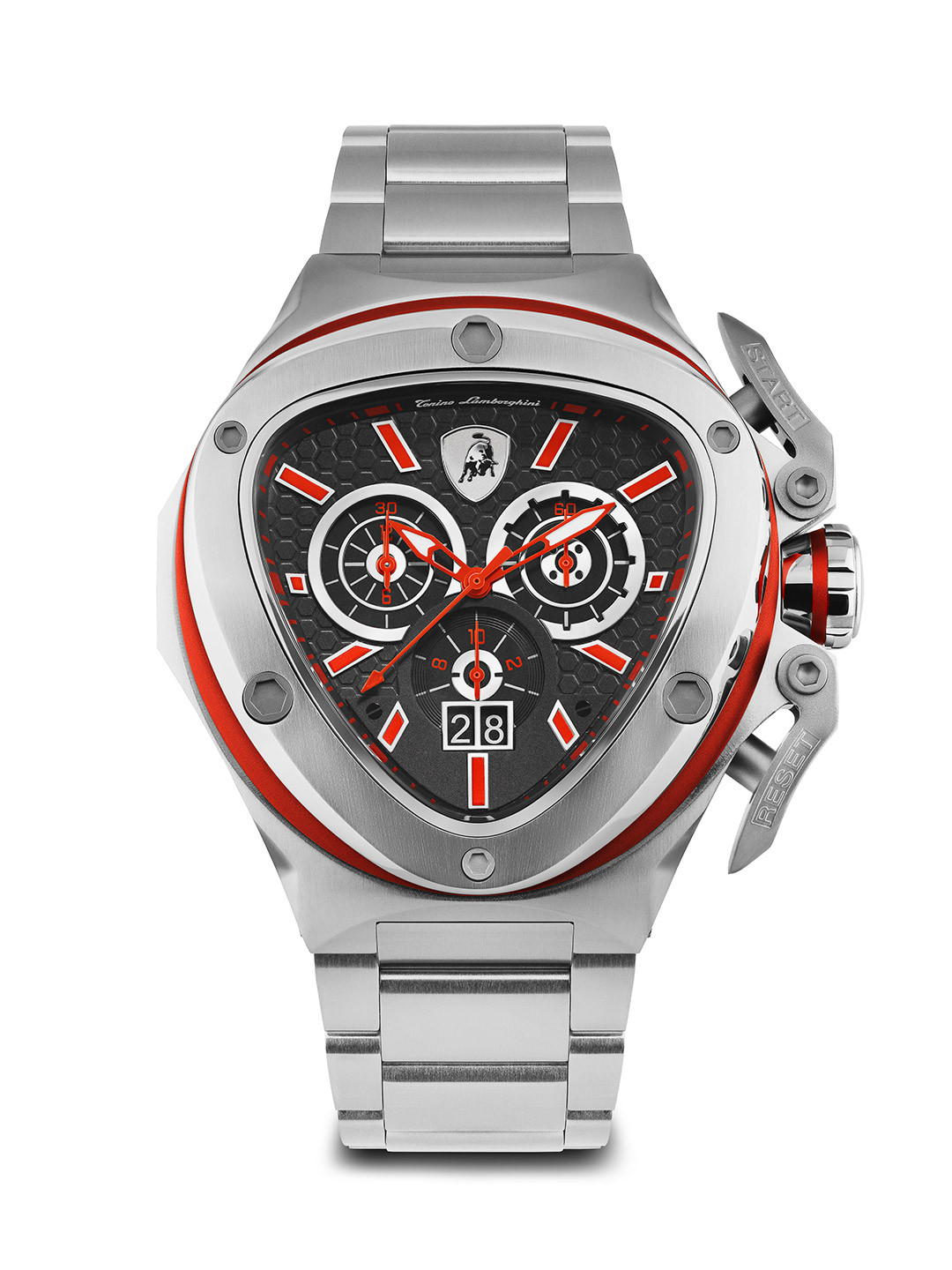 Tonino Lamborghini Men Dial & Bracelet Style Straps Analogue Chronograph Watch TL9XA-SS-B, Silver
Tonino Lamborghini Men Dial & Bracelet Style Straps Analogue Chronograph Watch TL9XA-SS-B, Silver