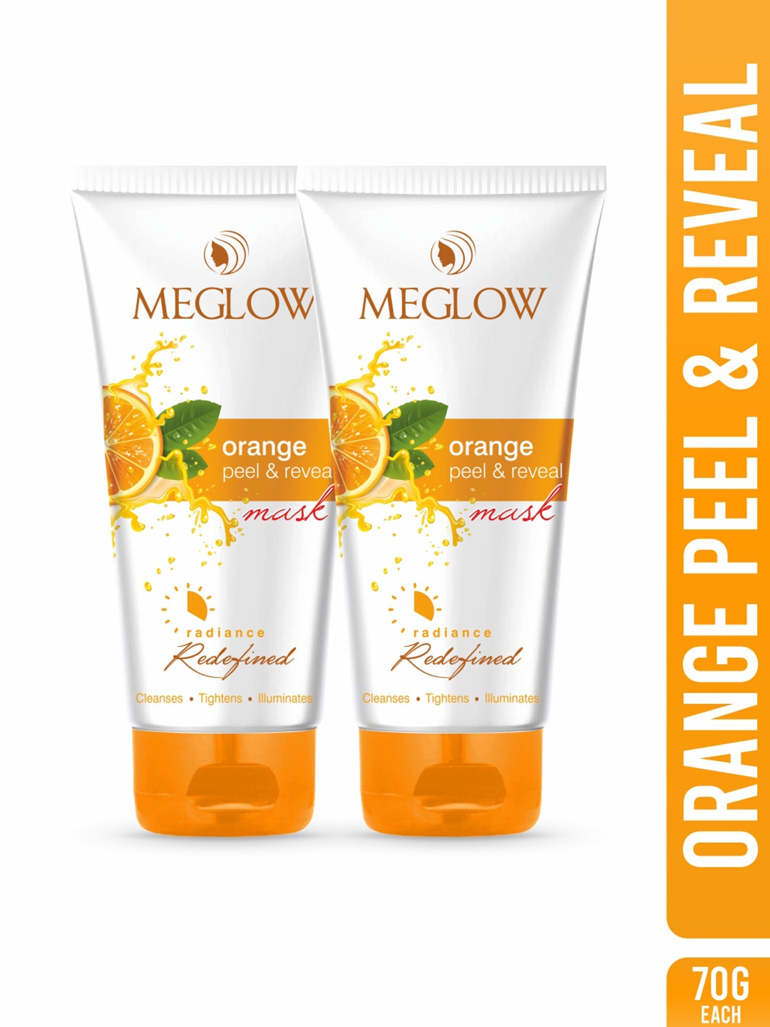 MEGLOW Set Of 2 Radiance Redefined Orange Tan Removal Peel Off Mask - 70 g Each, White
MEGLOW Set Of 2 Radiance Redefined Orange Tan Removal Peel Off Mask - 70 g Each, White