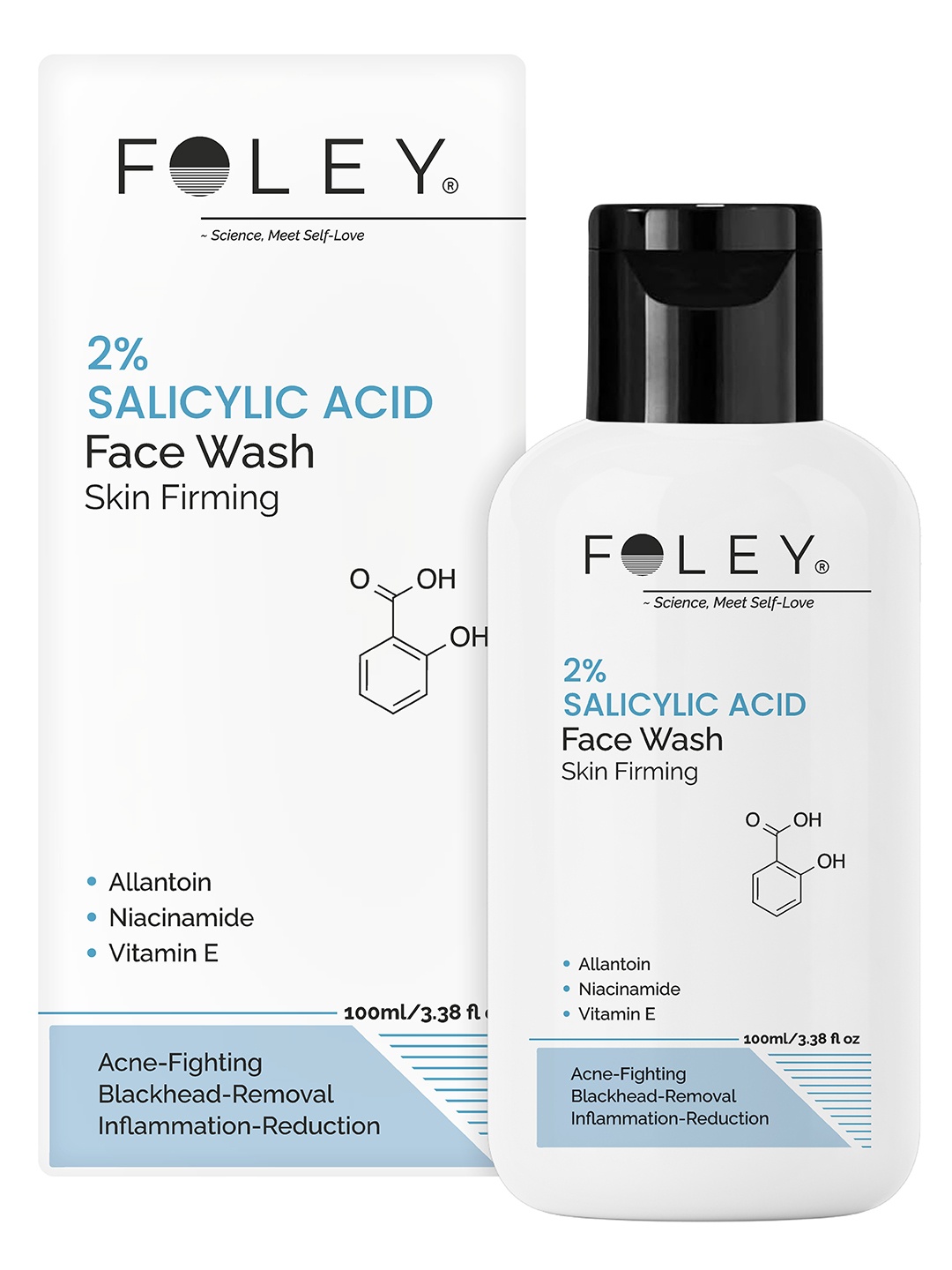 FOLEY 2% Salicylic Skin Firming Fighting Face Wash With Vitamin E & Niacinamide - 100 ml, White
FOLEY 2% Salicylic Skin Firming Fighting Face Wash With Vitamin E & Niacinamide - 100 ml, White