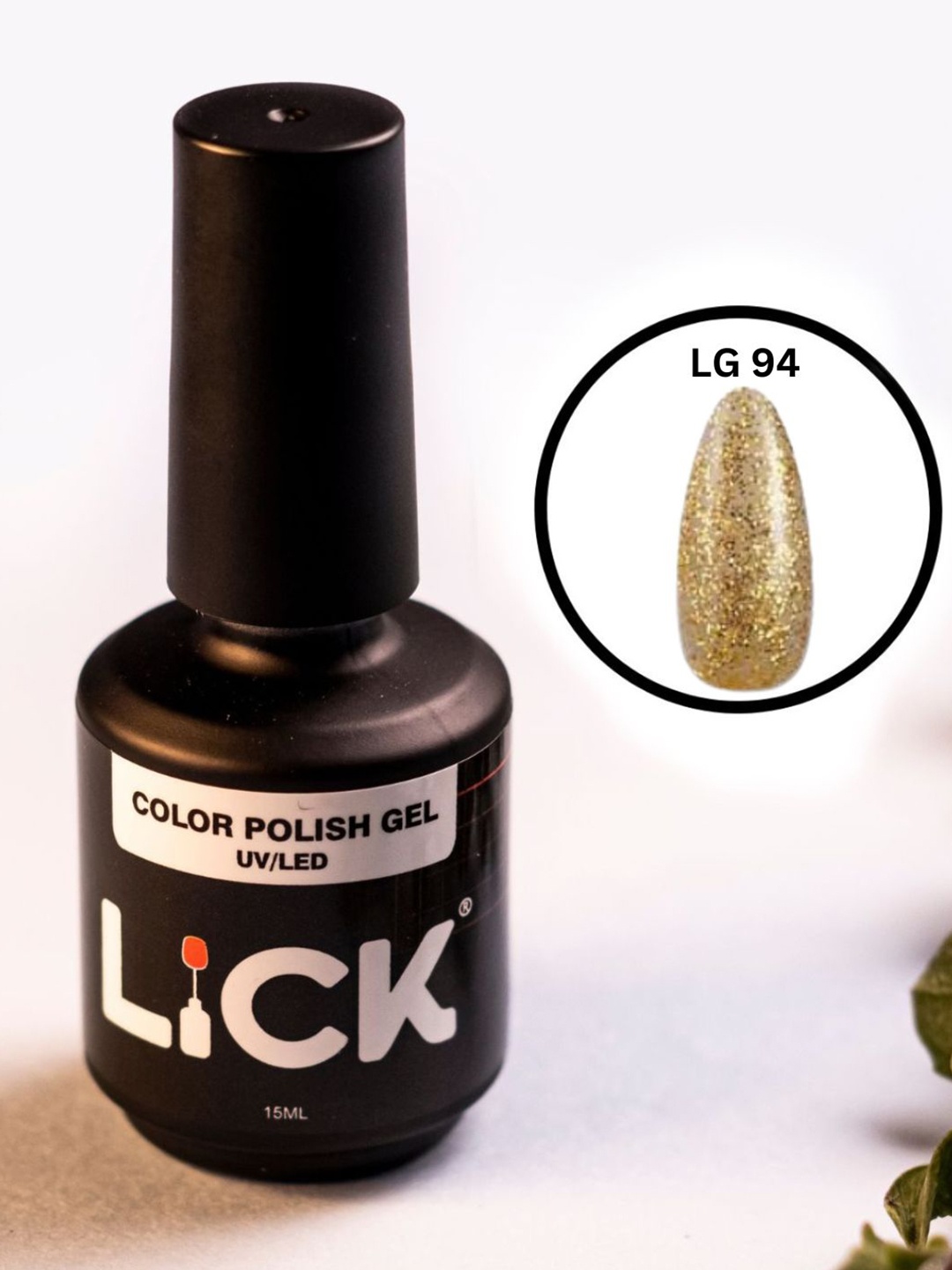 LICK Color Polish Uv - Led Long Lasting Gel Nail Polish - 15 ml - Glitter - LG 94, Gold
LICK Color Polish Uv - Led Long Lasting Gel Nail Polish - 15 ml - Glitter - LG 94, Gold