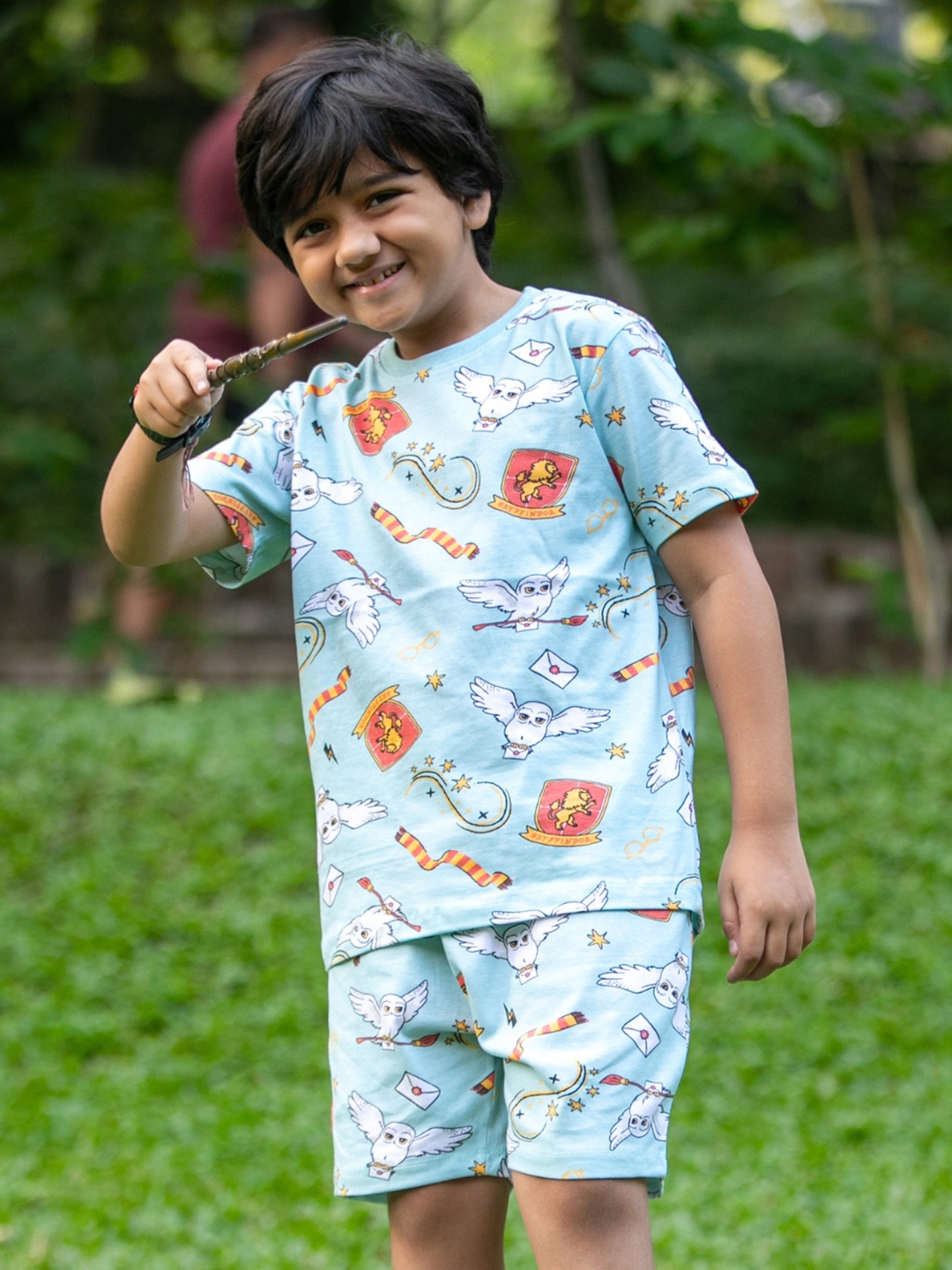 Nap Chief Infants Unisex Harry Potter Magic Pattern Printed Pure Cotton T-shirt with Shorts, Green
Nap Chief Infants Unisex Harry Potter Magic Pattern Printed Pure Cotton T-shirt with Shorts, Green