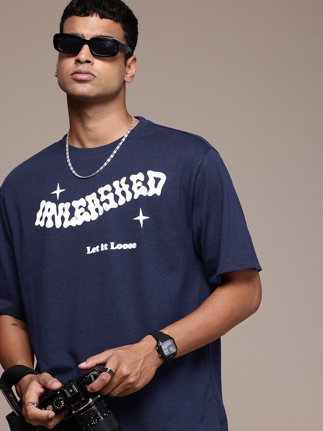 R.Code by The Roadster Life Co. Men Typography Printed Relaxed Fit T-shirt, Navy blue
R.Code by The Roadster Life Co. Men Typography Printed Relaxed Fit T-shirt, Navy blue