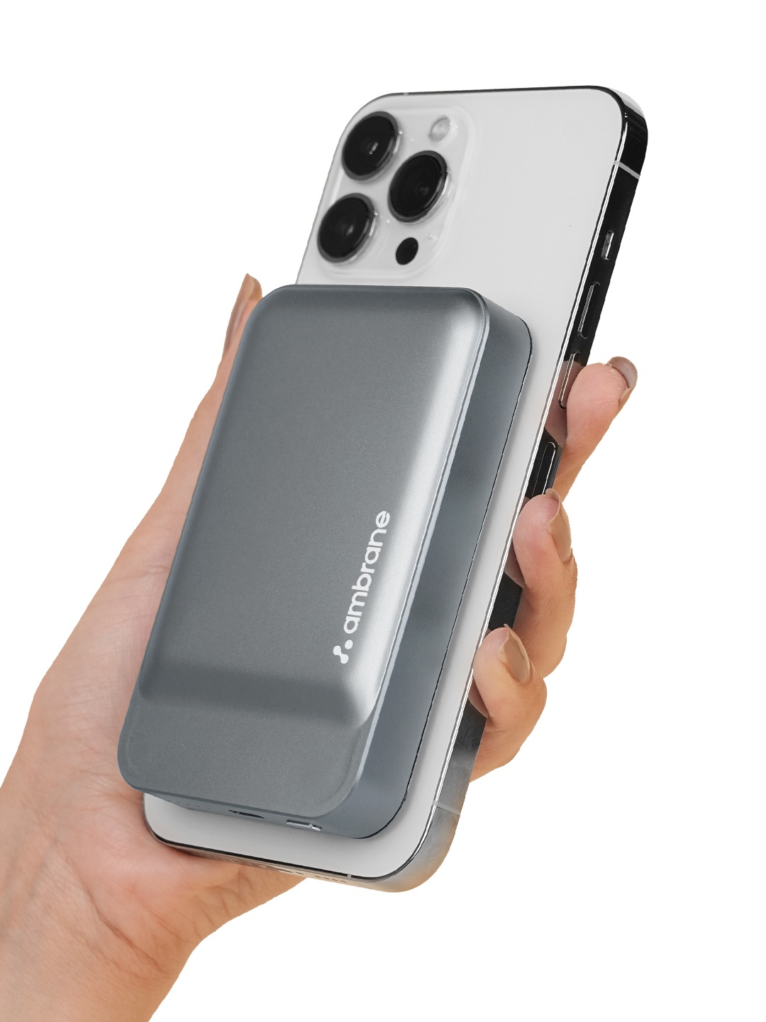 Ambrane Aerosync-PBPrime Magsafe 10000mah 22.5w Fast Charging Iphone & Android Power Bank, Grey
Ambrane Aerosync-PBPrime Magsafe 10000mah 22.5w Fast Charging Iphone & Android Power Bank, Grey