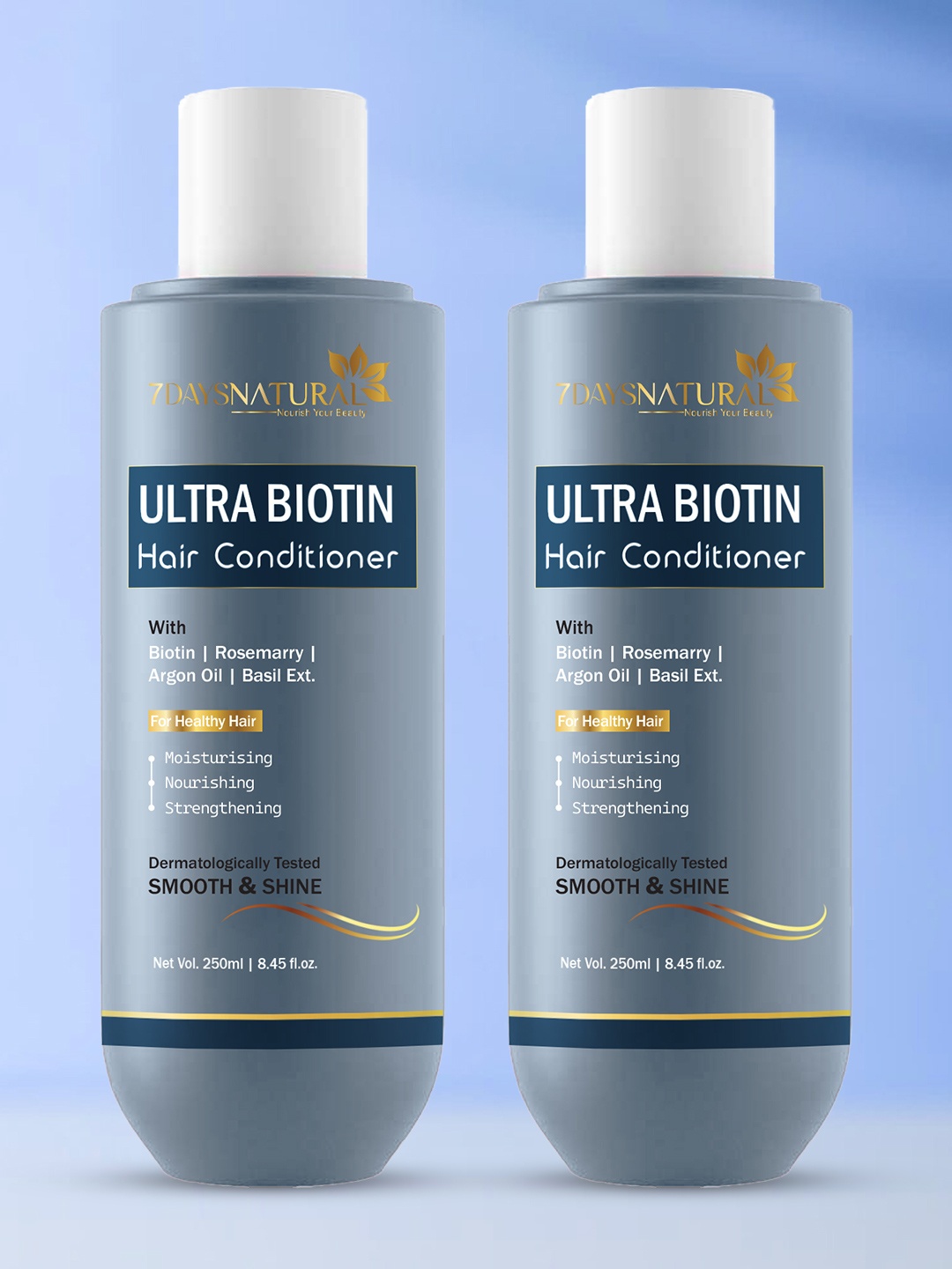 7DAYSNatural Nourish Your Beauty Set Of 2 Ultra Biotin Hair Conditioner - 250 ml Each, Blue
7DAYSNatural Nourish Your Beauty Set Of 2 Ultra Biotin Hair Conditioner - 250 ml Each, Blue