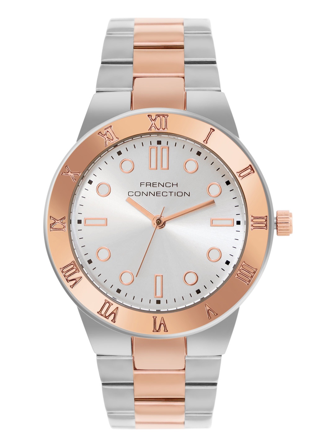 French Connection Women Dial & Stainless Steel Bracelet Style Straps Analogue Watch FCB7RTM, Silver
French Connection Women Dial & Stainless Steel Bracelet Style Straps Analogue Watch FCB7RTM, Silver