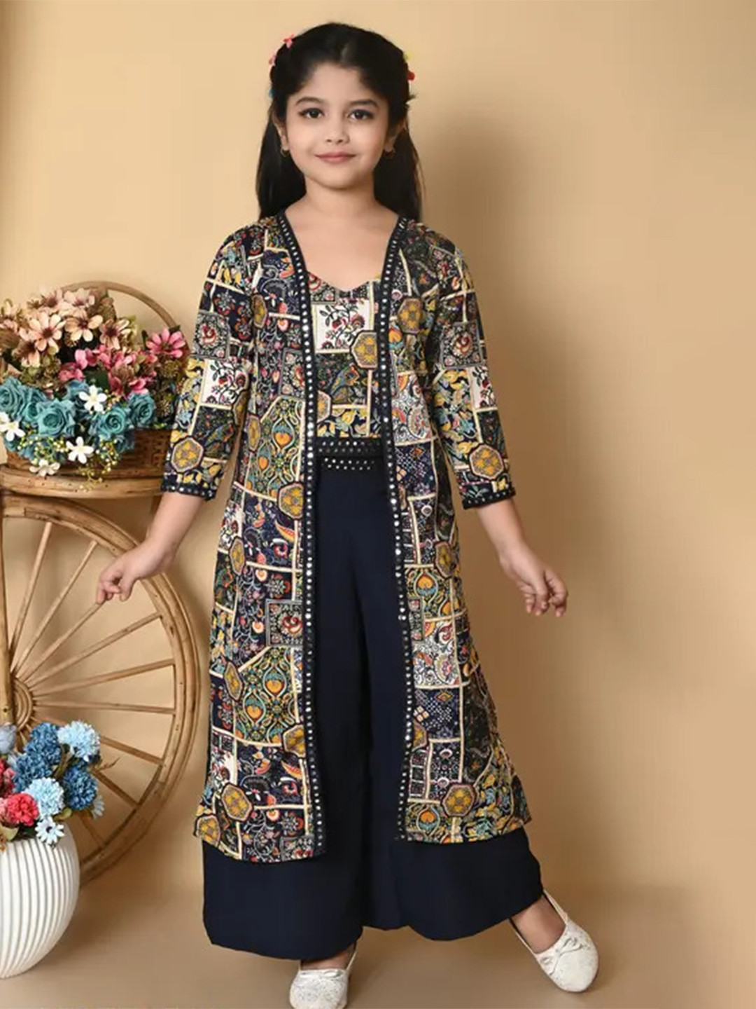 SK DRESSES Girls Printed Top with Palazzos, Blue
SK DRESSES Girls Printed Top with Palazzos, Blue