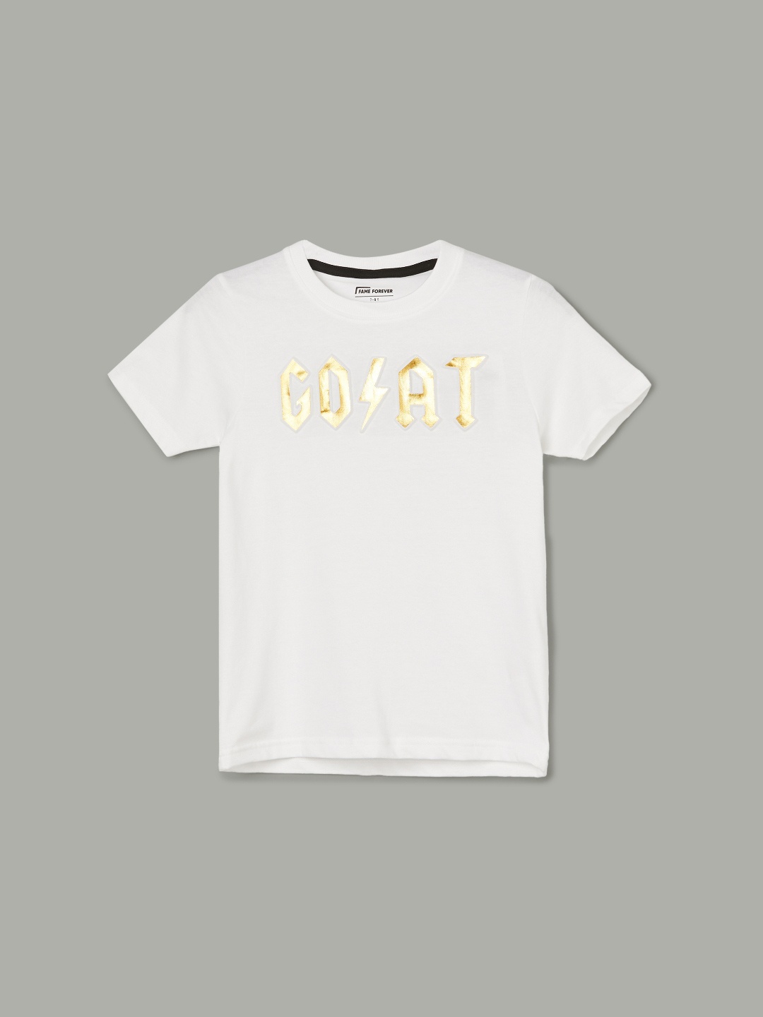 Fame Forever by Lifestyle Boys Graphic Printed Round Neck Pure Cotton T-shirt, White
Fame Forever by Lifestyle Boys Graphic Printed Round Neck Pure Cotton T-shirt, White