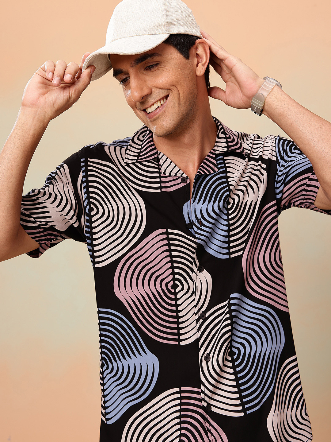 Mast & Harbour Men Printed Relaxed Fit Casual Shirt, Black
Mast & Harbour Men Printed Relaxed Fit Casual Shirt, Black