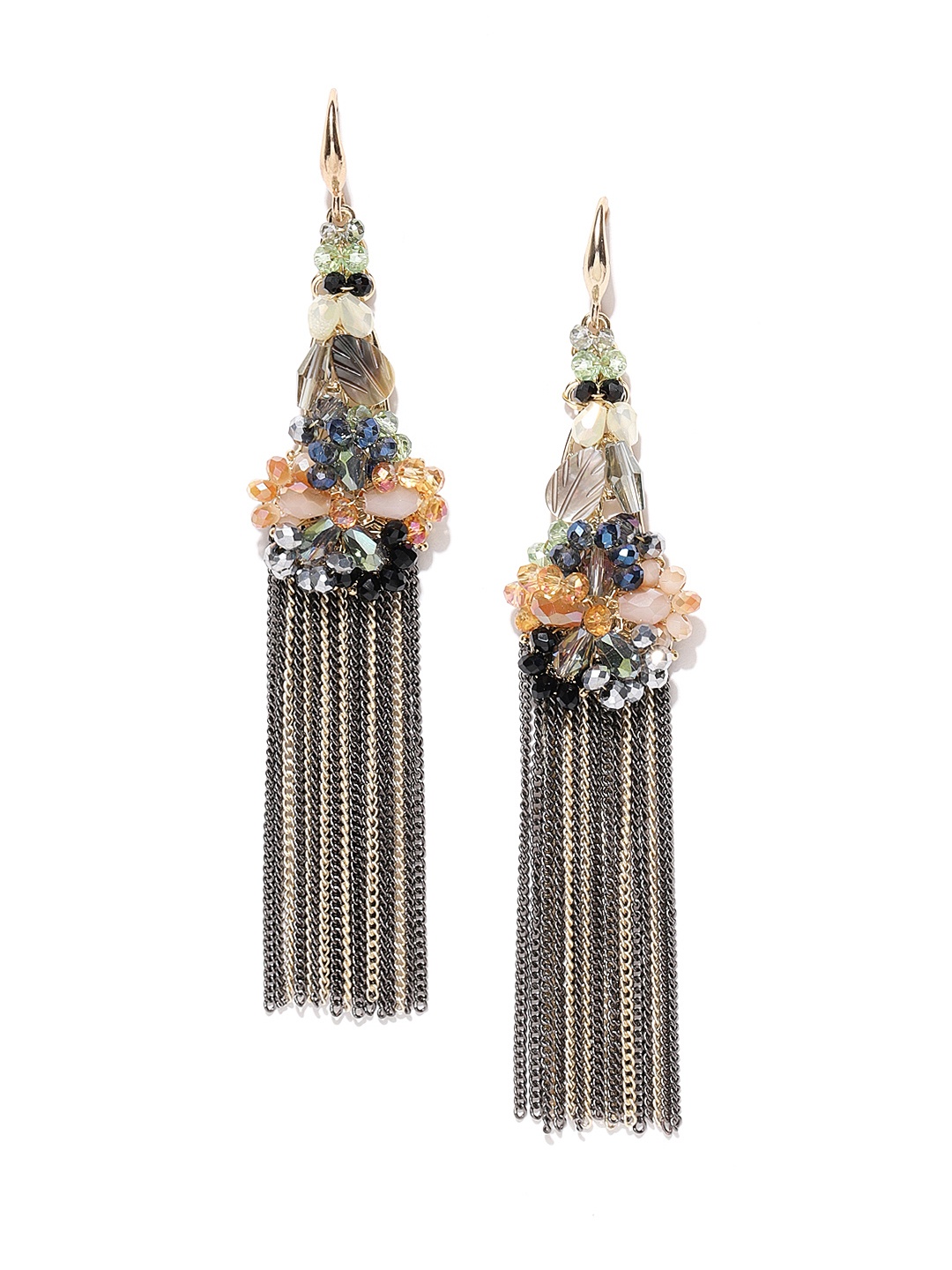 Jewels Galaxy Multicoloured Luxuria Gold-Plated Handcrafted Contemporary Drop Earrings, Multi
Jewels Galaxy Multicoloured Luxuria Gold-Plated Handcrafted Contemporary Drop Earrings, Multi