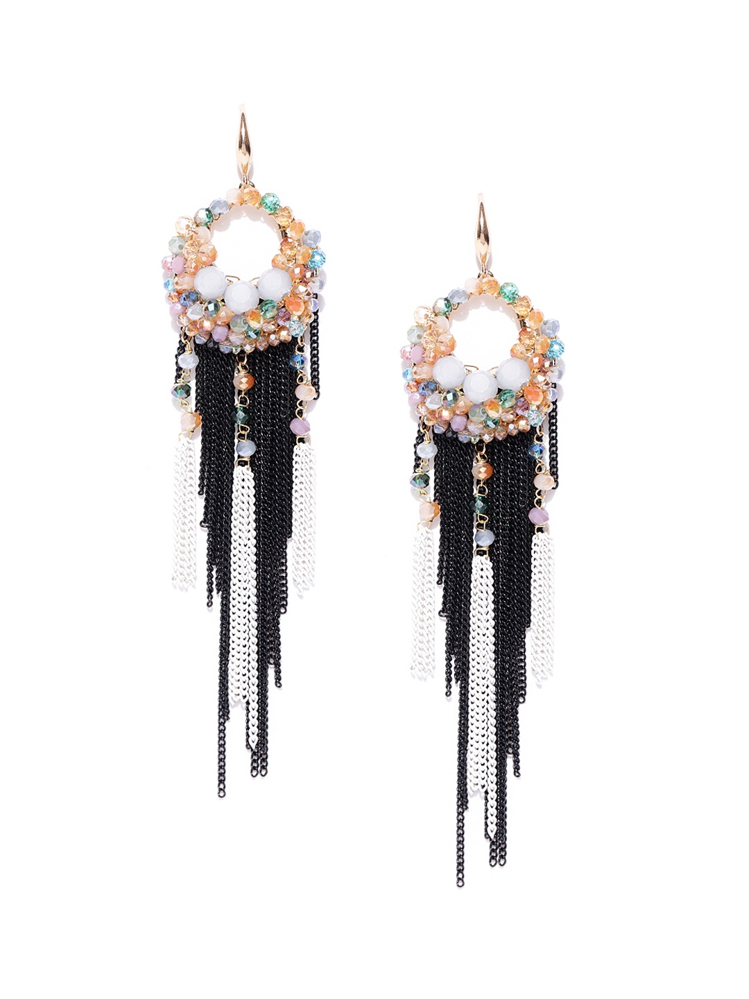 Jewels Galaxy Multicoloured Luxuria Gold-Plated Handcrafted Circular Drop Earrings, Multi
Jewels Galaxy Multicoloured Luxuria Gold-Plated Handcrafted Circular Drop Earrings, Multi