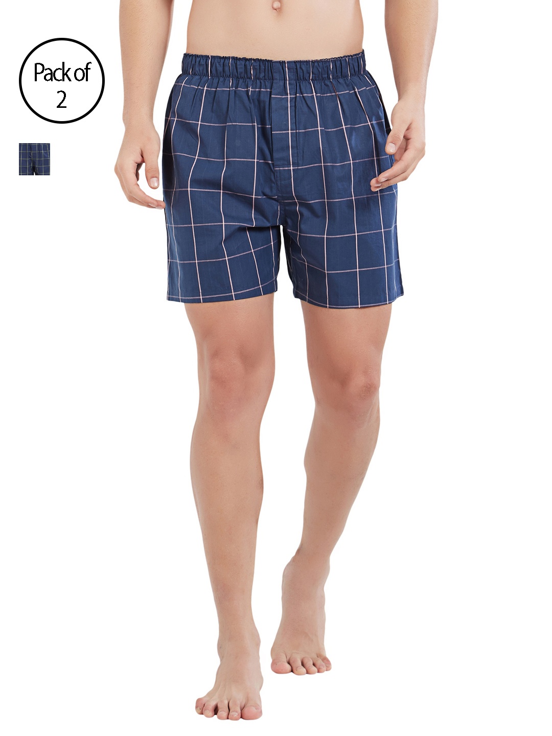 XYXX Men Super Combed Cotton Checkered Pack of 2 Checkmate Boxer XYBOX2PCKN67, Blue
XYXX Men Super Combed Cotton Checkered Pack of 2 Checkmate Boxer XYBOX2PCKN67, Blue