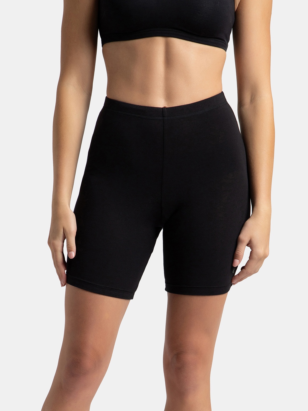 Jockey High Coverage Super Combed Cotton Concealed Waistband Stretch Shorties -1529, Black
Jockey High Coverage Super Combed Cotton Concealed Waistband Stretch Shorties -1529, Black