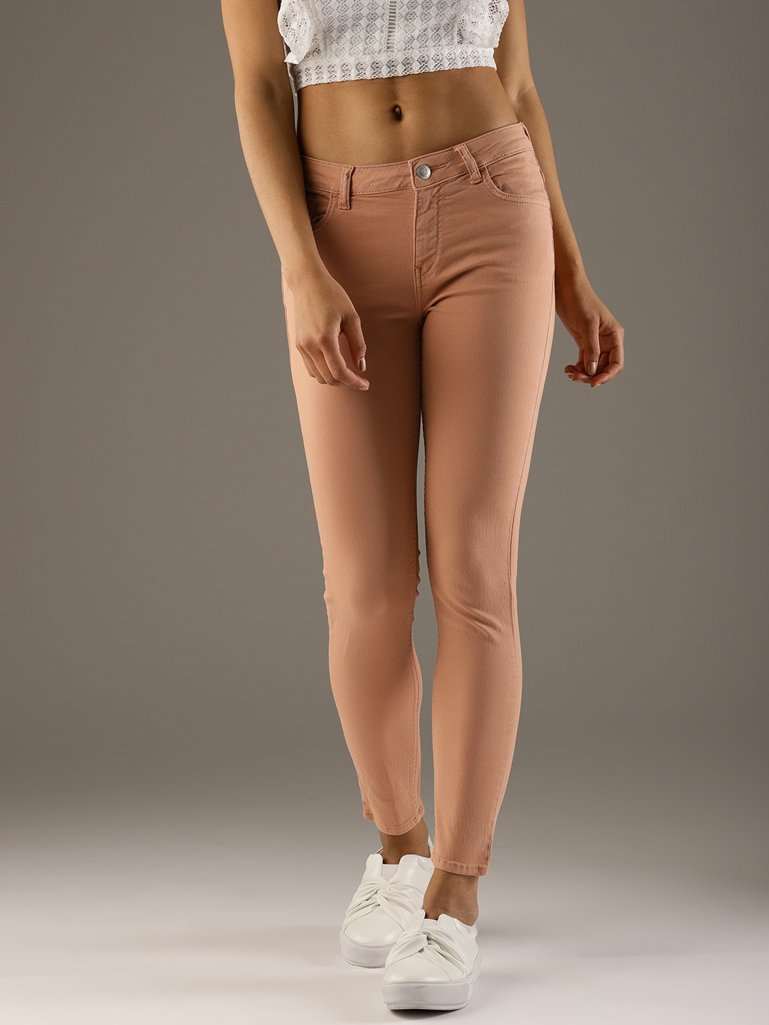 Flying Machine Women Peach-Coloured Super Skinny Fit Mid-Rise Clean Look Stretchable Jeans
Flying Machine Women Peach-Coloured Super Skinny Fit Mid-Rise Clean Look Stretchable Jeans