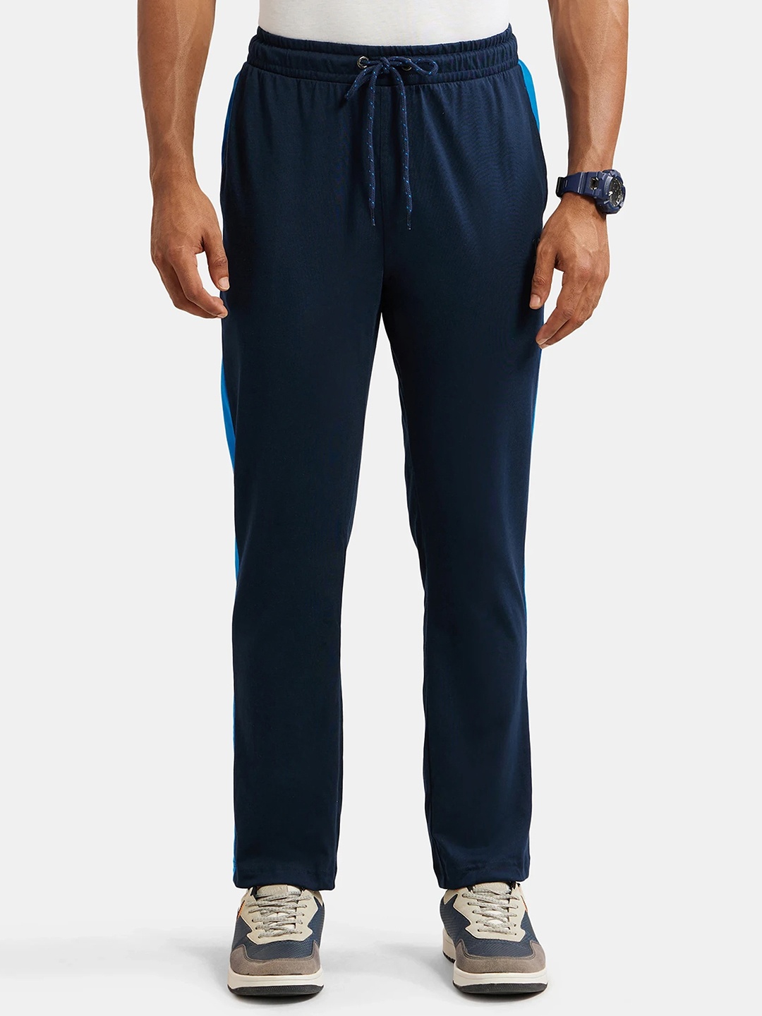 Jockey Combed Cotton Rich Straight Fit Trackpant with Side and Back Pockets-9508, Navy blue
Jockey Combed Cotton Rich Straight Fit Trackpant with Side and Back Pockets-9508, Navy blue