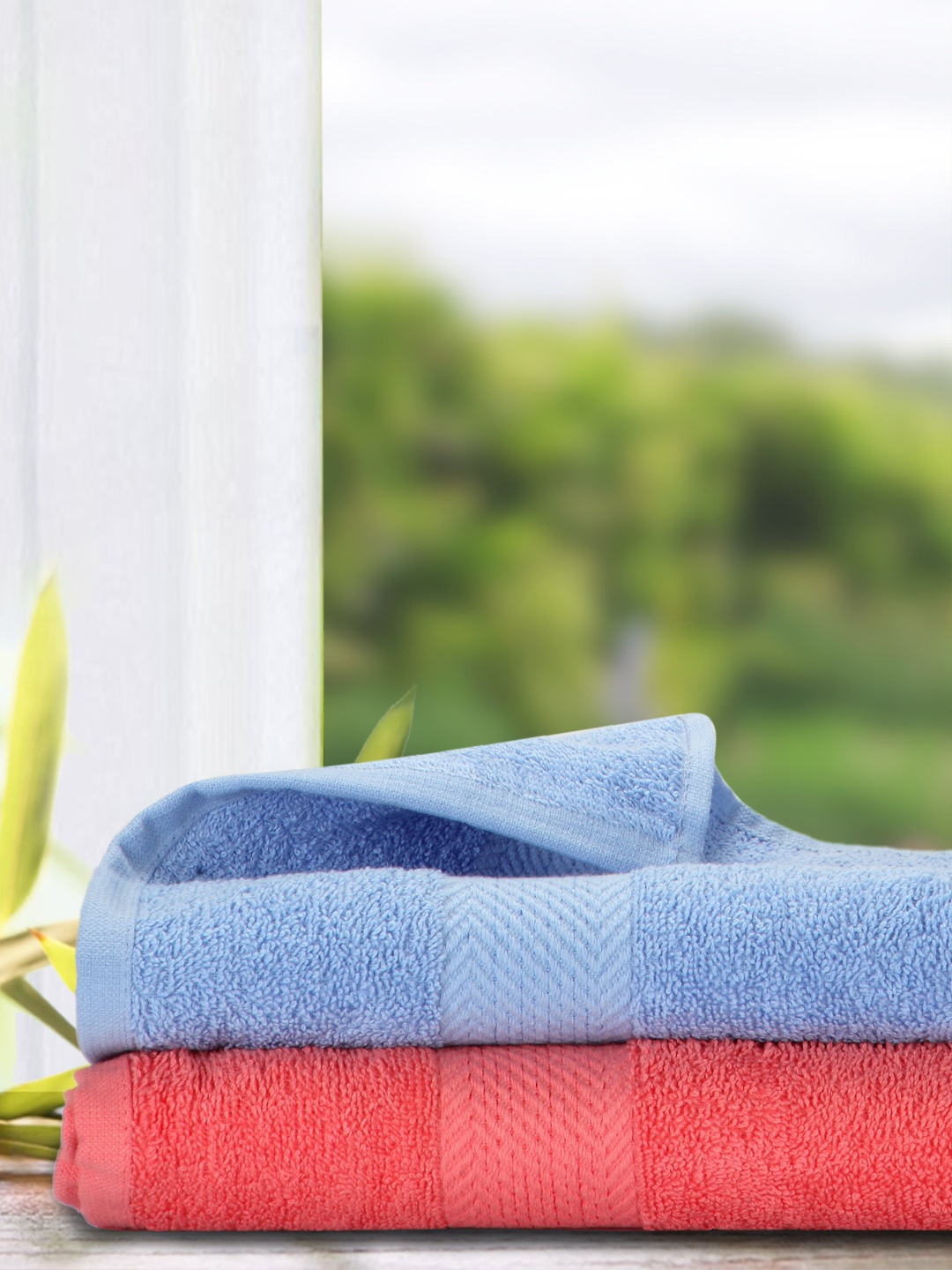 BIANCA Set of 2 400 GSM Bath Towels, Coral