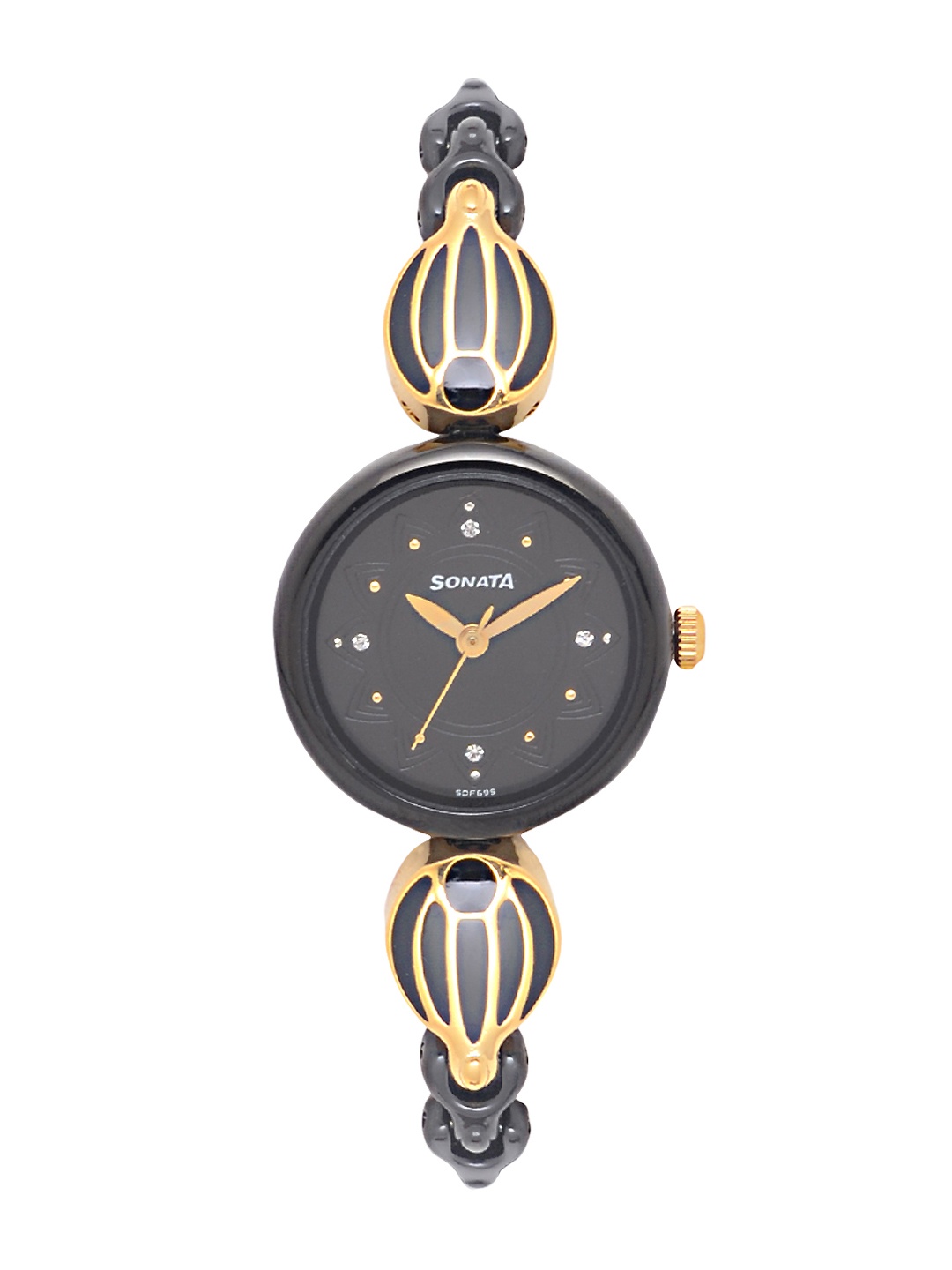 Sonata Women Black Analogue Watch NK8133KM01