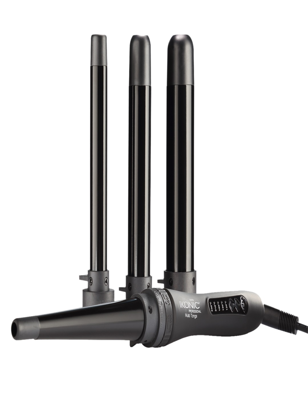 Ikonic Professional Multi Tongs 4 in 1 Interchangeable Curling Iron with Digital Display - Black
Ikonic Professional Multi Tongs 4 in 1 Interchangeable Curling Iron with Digital Display - Black