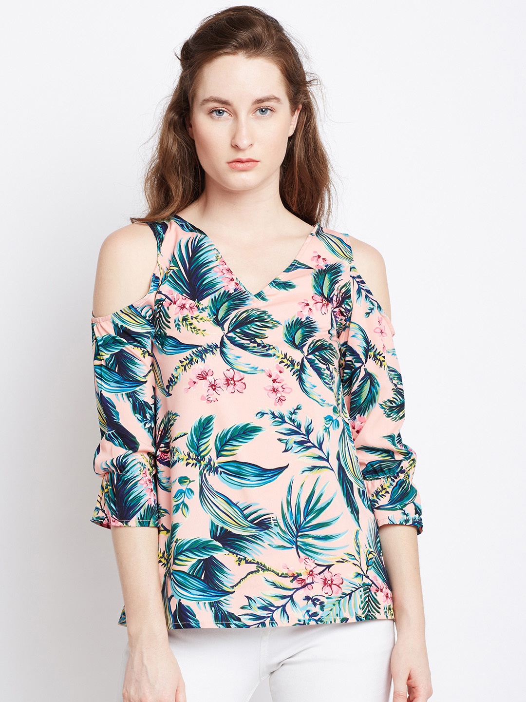Berrylush Women Pink Printed Regular Top