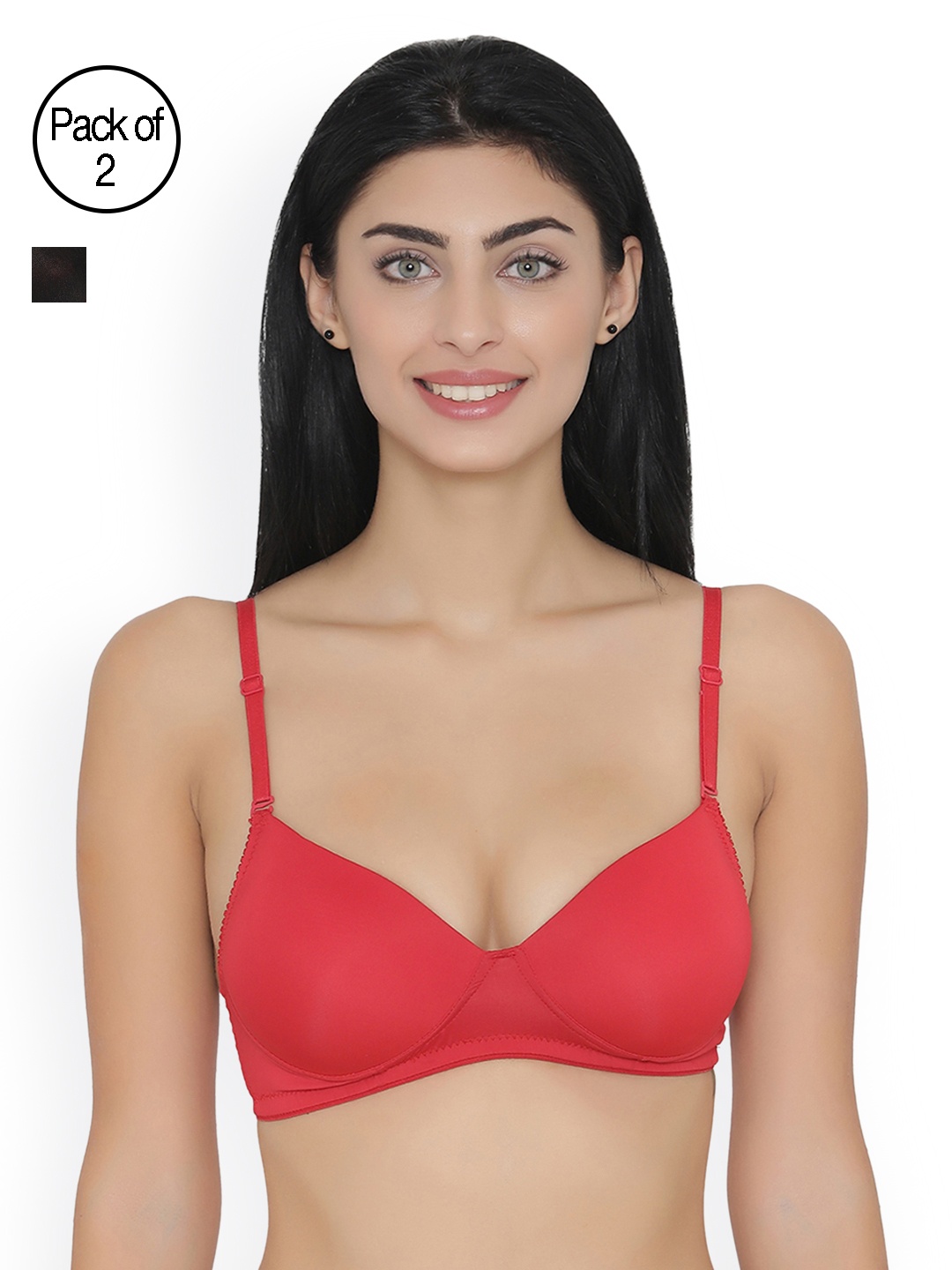 Clovia Pack Of 2 Bra, Black