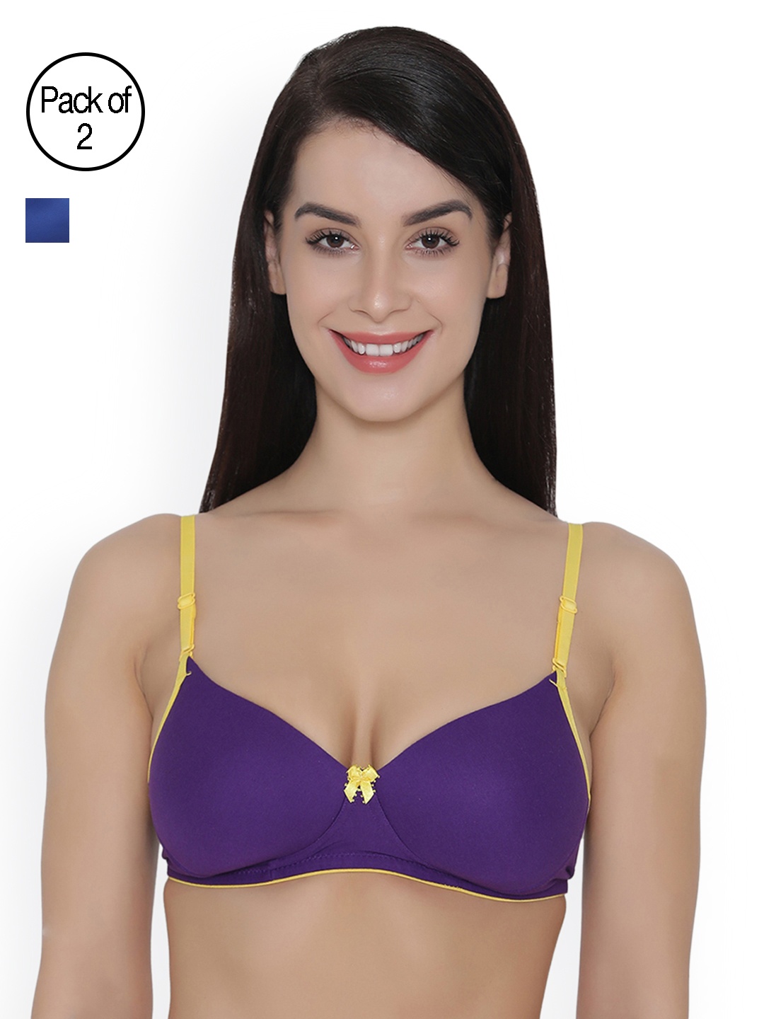 Clovia Pack Of 2 Bra, Blue