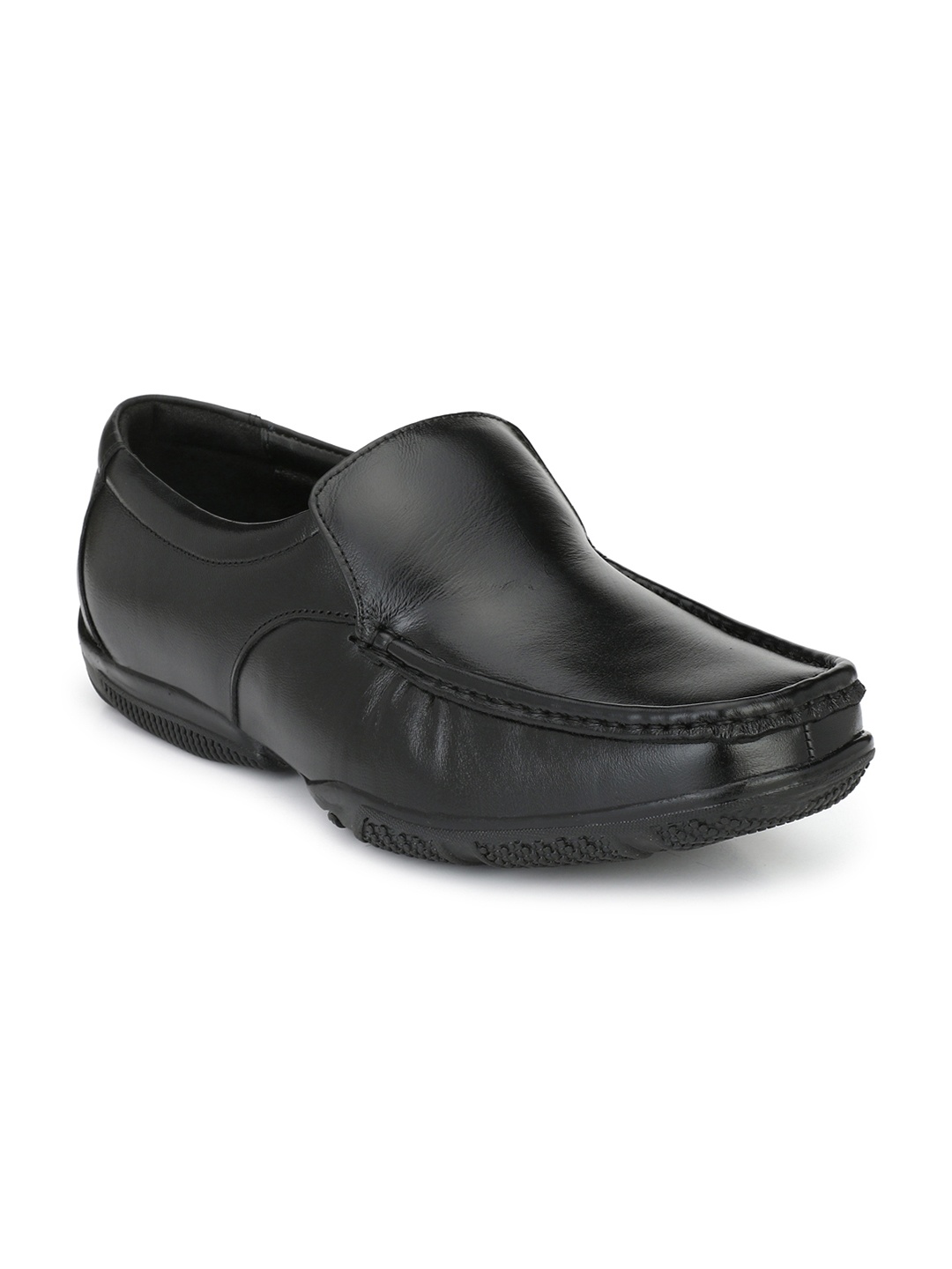 Fentacia Men Black Formal Leather Slip-On Shoes