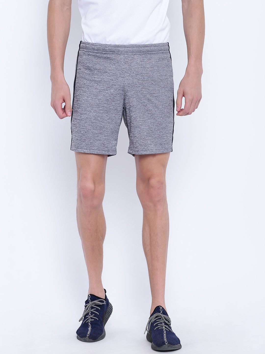 rock.it Men Grey Solid Regular Fit Sports Shorts