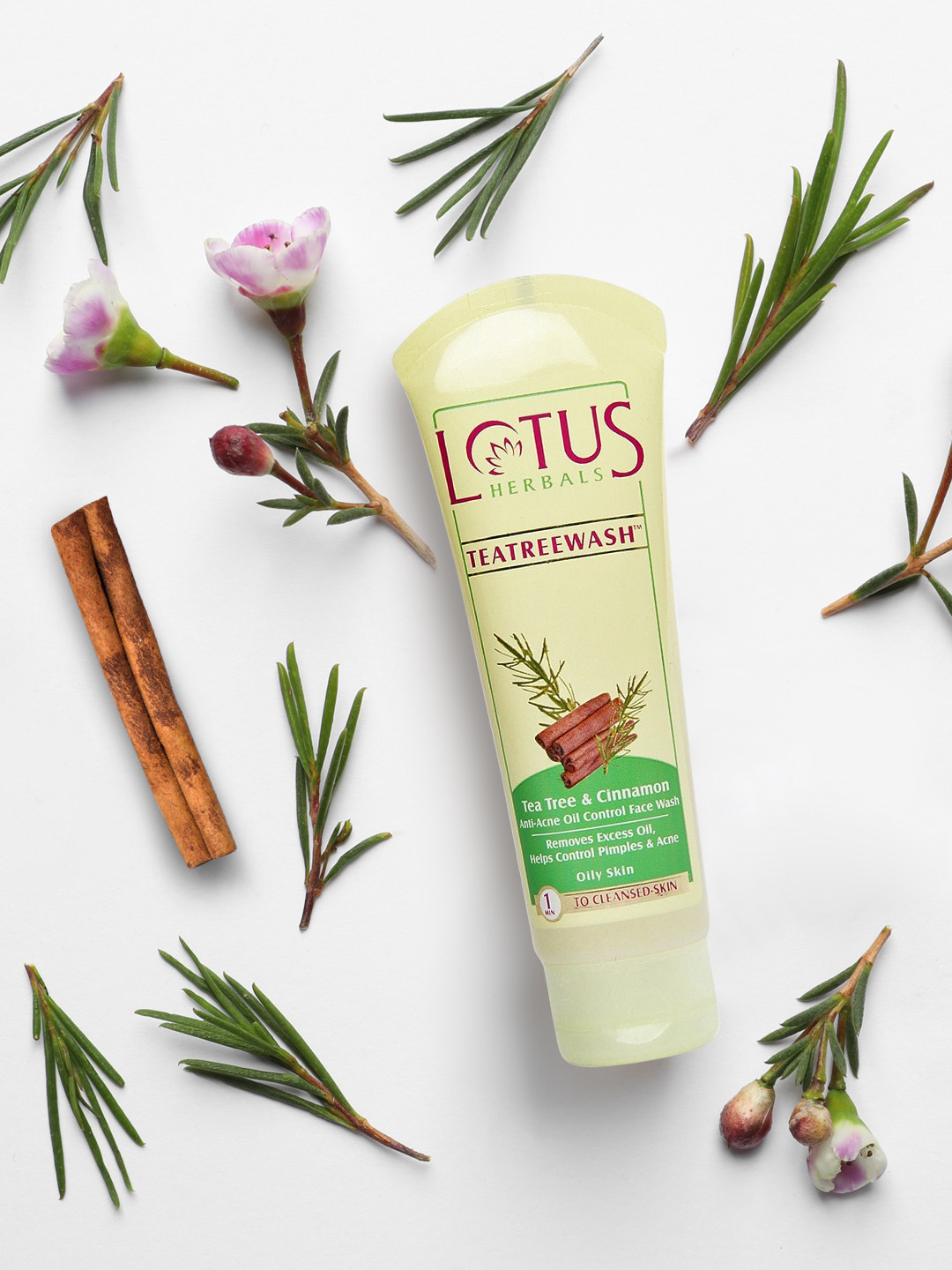 Lotus Herbals Sustainable Tea Tree Cinnamon Anti-Acne Oil Control Face Wash 80 g, Cream
Lotus Herbals Sustainable Tea Tree Cinnamon Anti-Acne Oil Control Face Wash 80 g, Cream