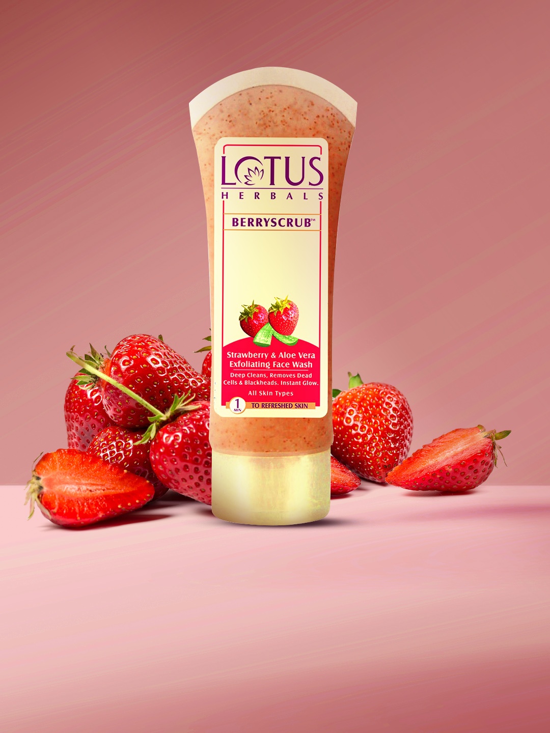 Lotus Herbals Sustainable BerryScrub Strawberry Aloe Vera Exfoliating Face Wash 80 g, White
Lotus Herbals Sustainable BerryScrub Strawberry Aloe Vera Exfoliating Face Wash 80 g, White