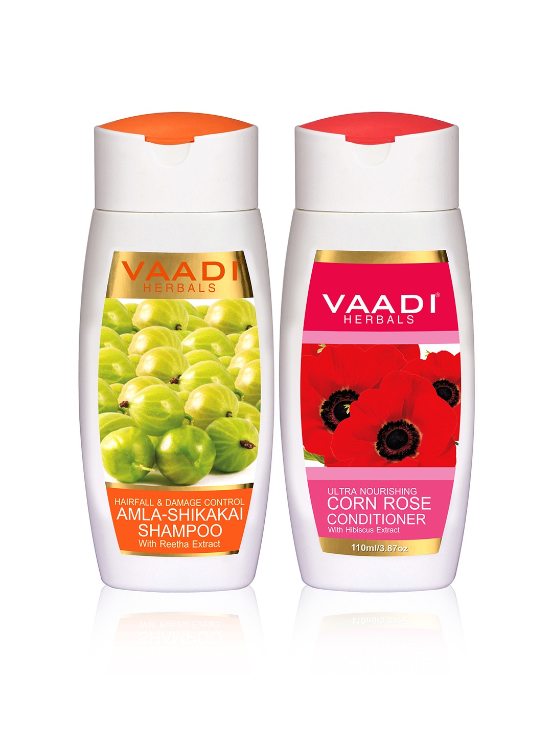 Vaadi Herbals Set of Amla Shikakai Shampoo & Corn Rose Conditioner - 110 ml Each, White
Vaadi Herbals Set of Amla Shikakai Shampoo & Corn Rose Conditioner - 110 ml Each, White