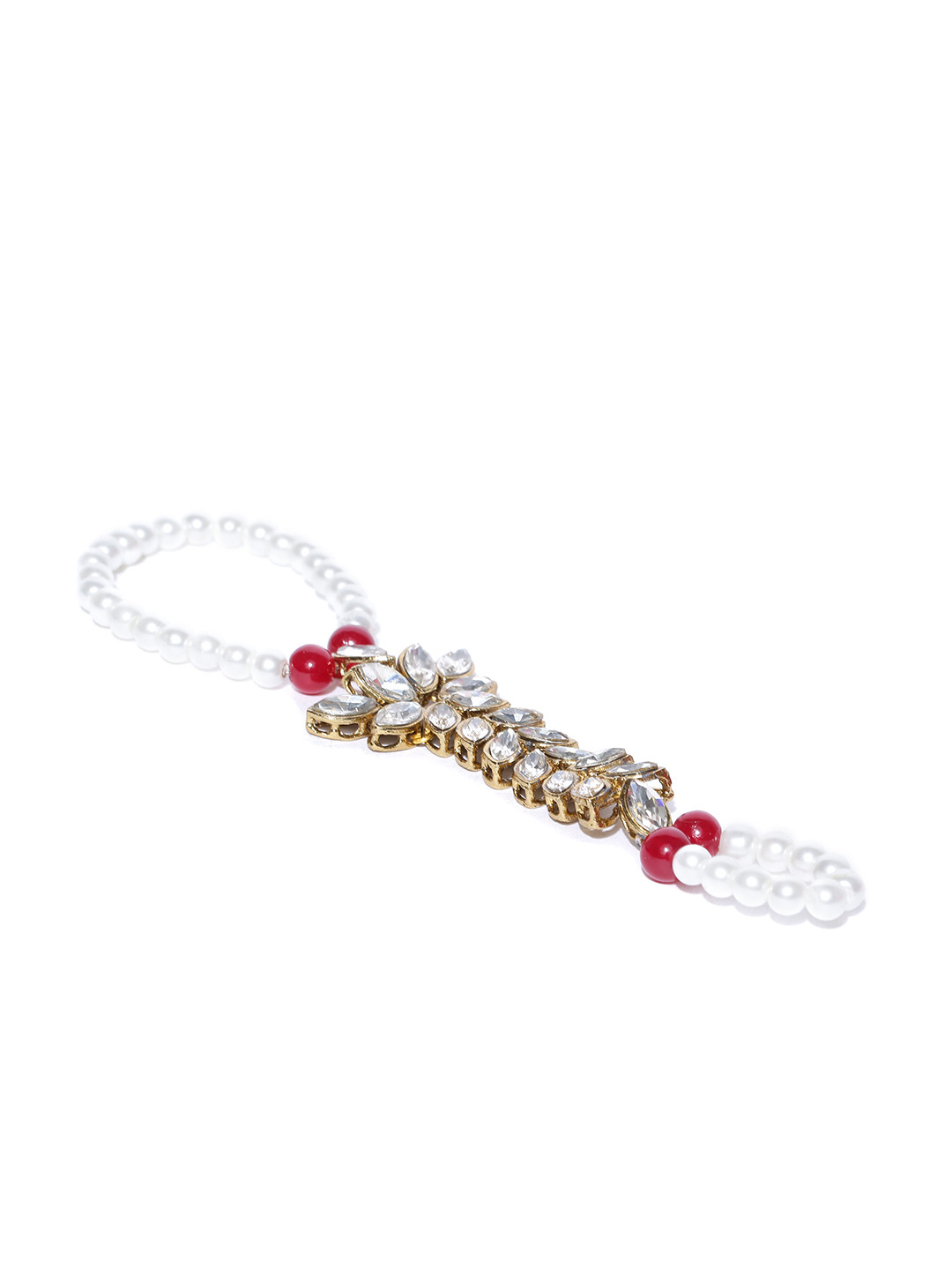 Crunchy Fashion Antique Gold-Plated & Off-White Ring Bracelet
Crunchy Fashion Antique Gold-Plated & Off-White Ring Bracelet