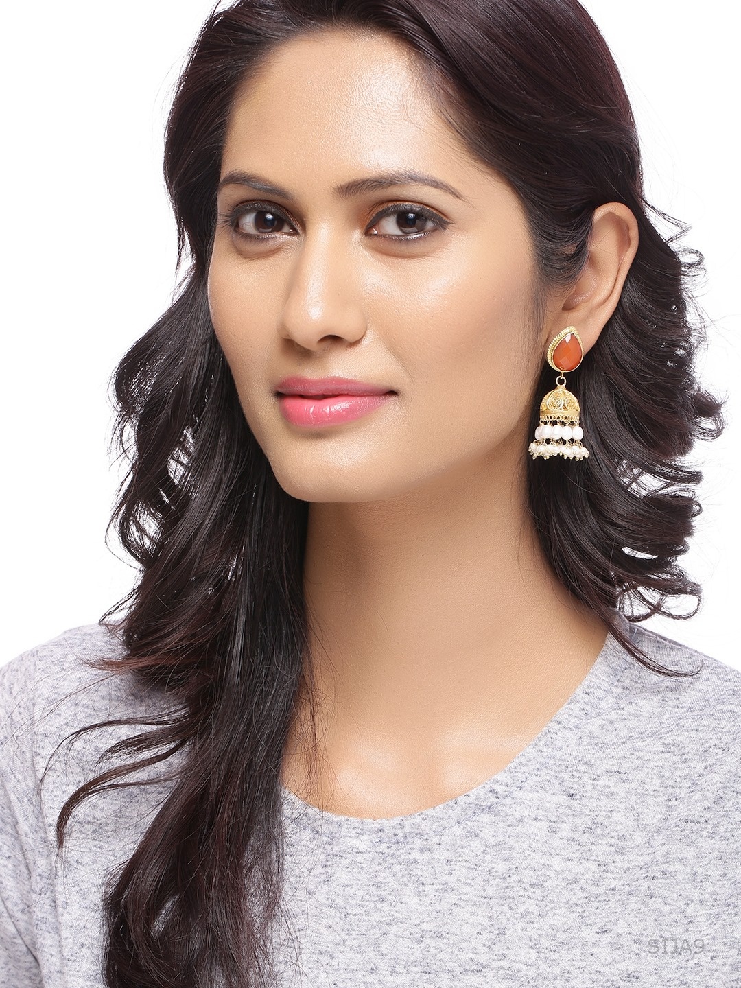 Silvermerc Designs 22-Karat Gold-Plated & Orange Sterling Silver Dome Shaped Jhumkas
Silvermerc Designs 22-Karat Gold-Plated & Orange Sterling Silver Dome Shaped Jhumkas