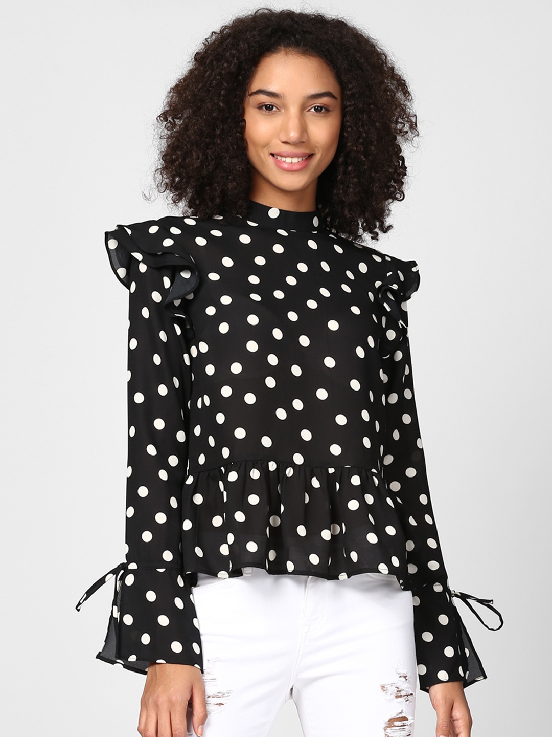 Harpa Women Black Printed Top
