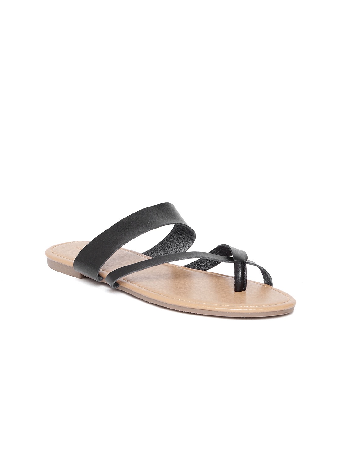 FOREVER 21 Women Black Solid One Toe Flats
