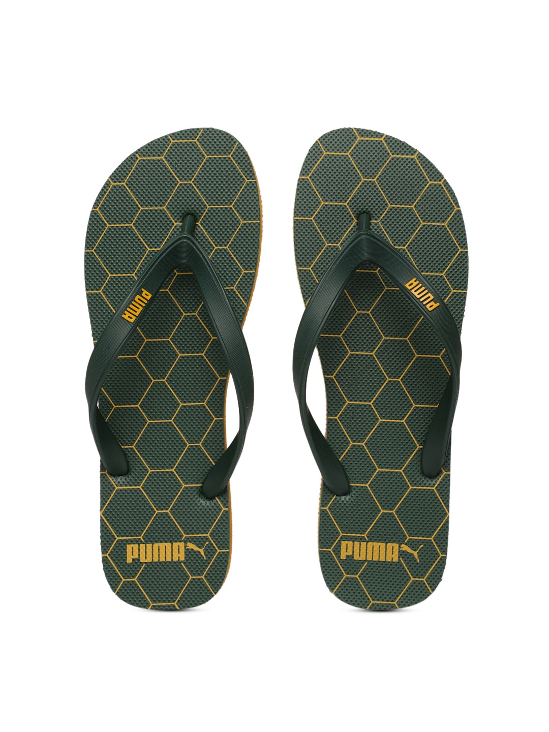 Puma Men Green Printed Thong Flip-Flops