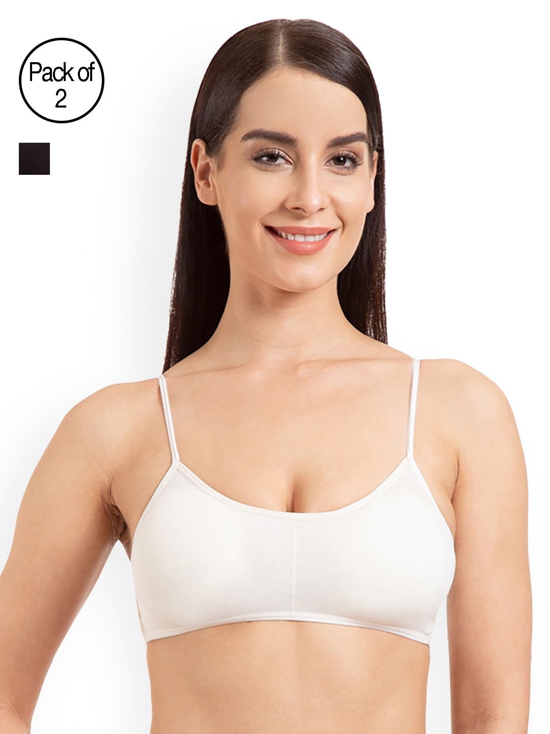 Tweens Pack of 2 Solid Non-Wired Lightly Padded Bralette Bra TW280-2PC-BL-OFFW, Black
Tweens Pack of 2 Solid Non-Wired Lightly Padded Bralette Bra TW280-2PC-BL-OFFW, Black
