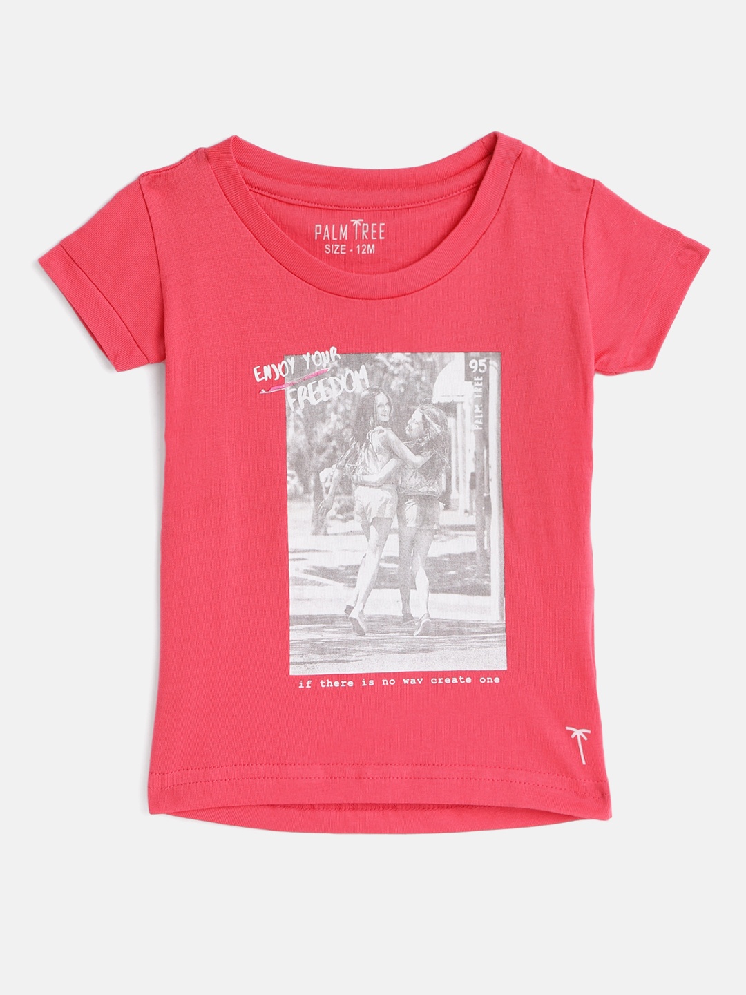 Palm Tree Girls Red Graphic Printed Round Neck Regular Styling Pure Cotton Regular Top
Palm Tree Girls Red Graphic Printed Round Neck Regular Styling Pure Cotton Regular Top