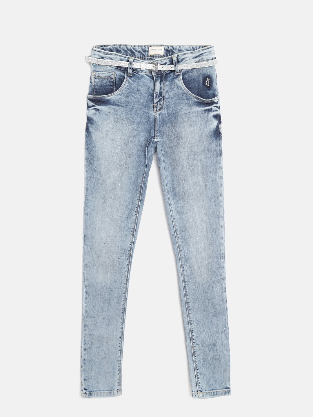 Gini and Jony Girls Blue Embellished Regular Fit Mid-Rise Clean Look Stretchable Jeans
Gini and Jony Girls Blue Embellished Regular Fit Mid-Rise Clean Look Stretchable Jeans