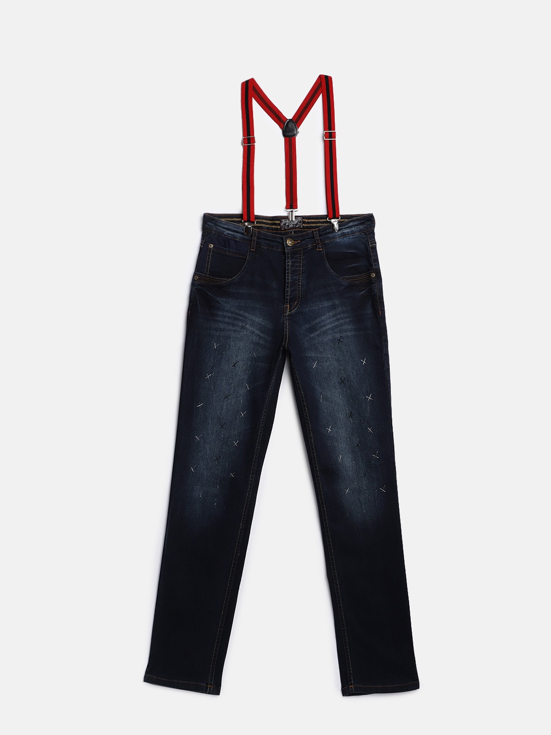 Gini and Jony Boys Blue Slim Fit Mid-Rise Low Distress Stretchable Jeans with Suspenders
Gini and Jony Boys Blue Slim Fit Mid-Rise Low Distress Stretchable Jeans with Suspenders
