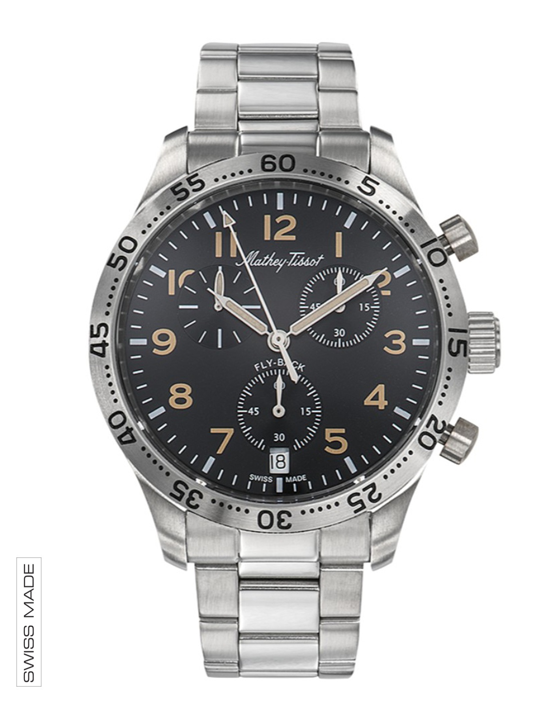 Mathey-Tissot Swiss Made Men Flyback Type 21 Chronograph Black Dial Watch H1821CHANO
Mathey-Tissot Swiss Made Men Flyback Type 21 Chronograph Black Dial Watch H1821CHANO