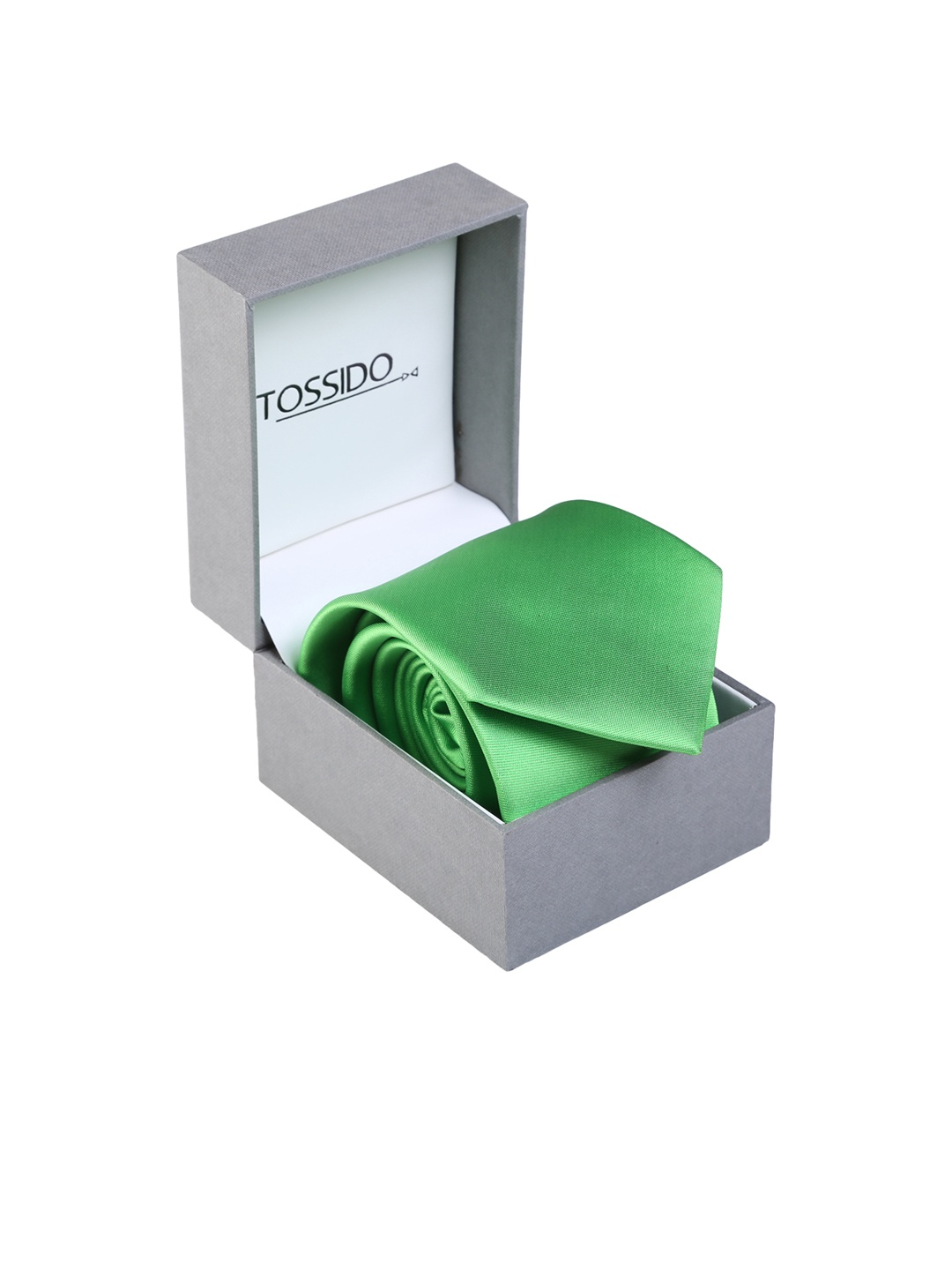 Tossido Green Solid Broad Tie
