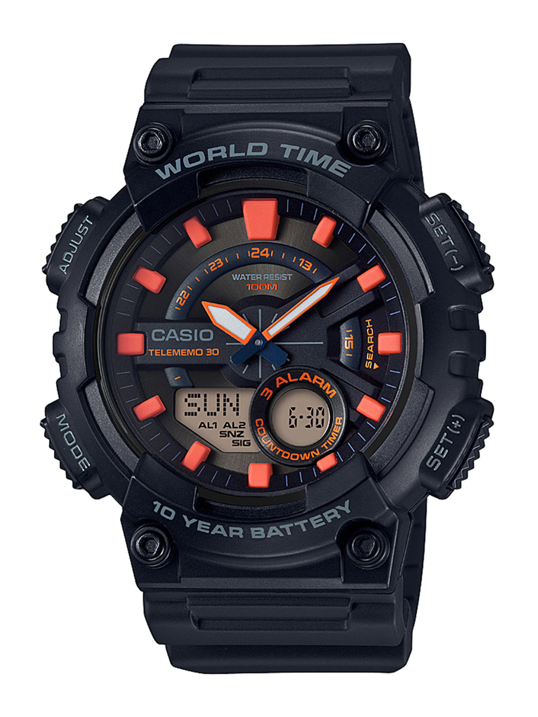 Casio Youth Combination Men Black Analogue and Digital watch AD221 AEQ-110W-1A2VDF
Casio Youth Combination Men Black Analogue and Digital watch AD221 AEQ-110W-1A2VDF