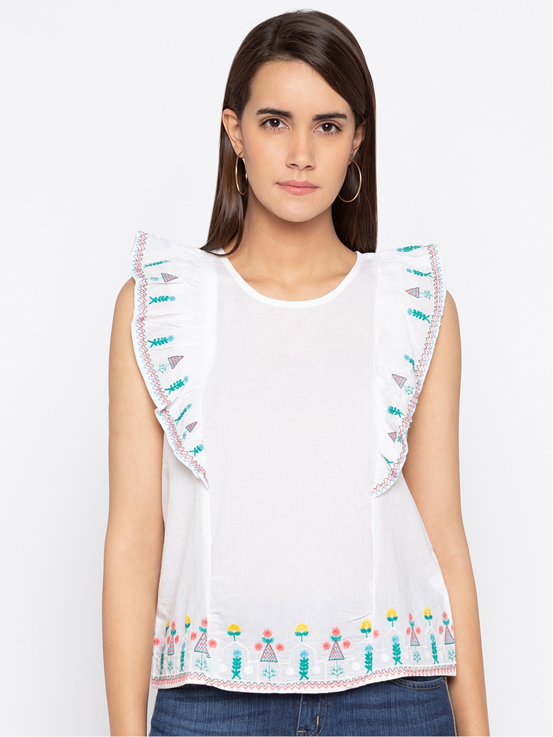 Globus Women White Printed Top
