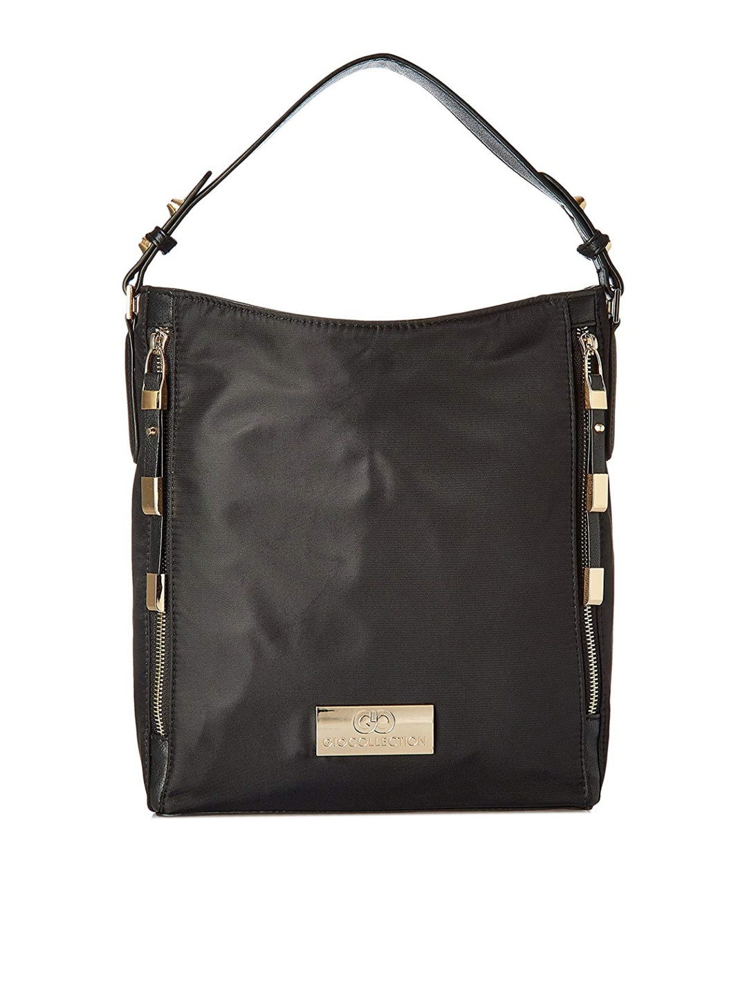 GIO COLLECTION Black Solid Hobo Bag