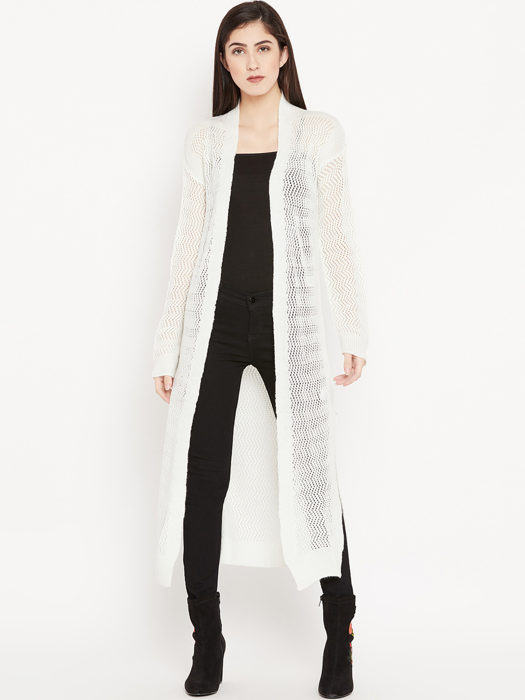 Cayman Women White Longline Front-Open
Cayman Women White Longline Front-Open