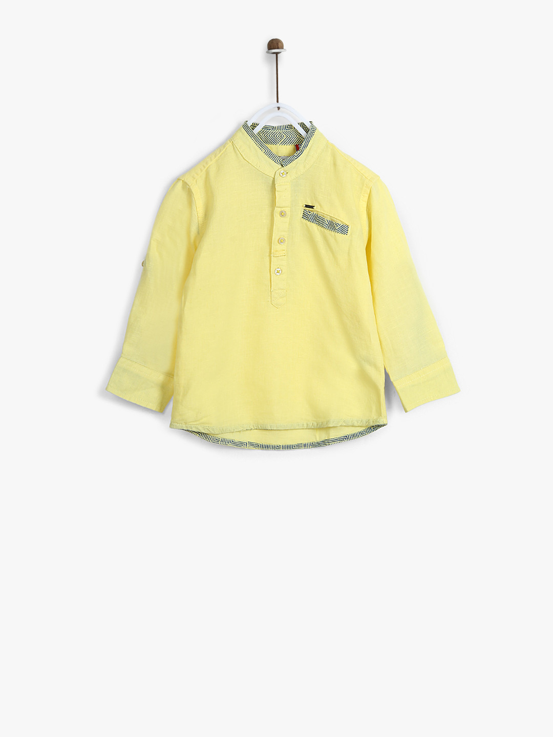 Gini and Jony Boys Yellow Regular Fit Solid Casual Shirt 
Gini and Jony Boys Yellow Regular Fit Solid Casual Shirt