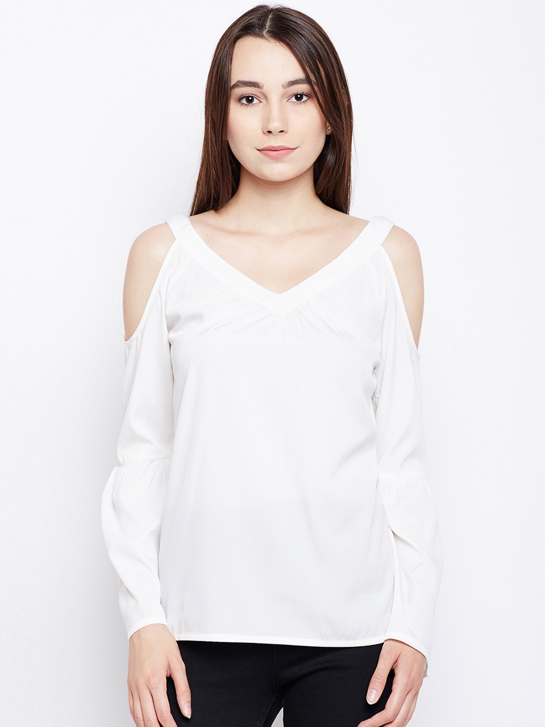 Oxolloxo Women White Solid Top