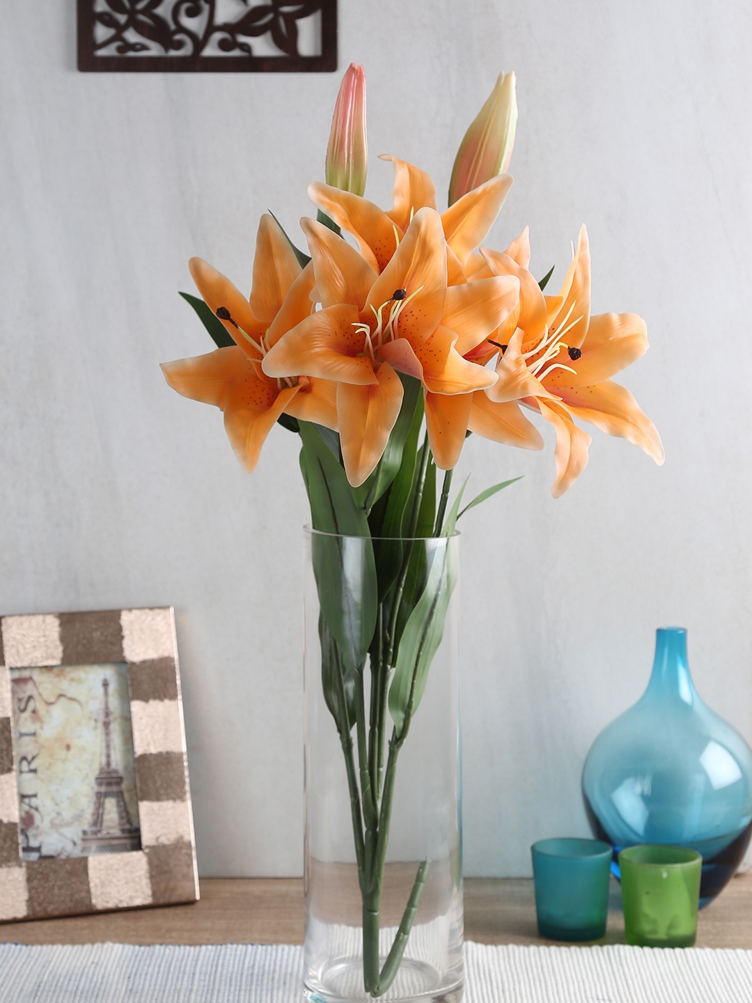 Fourwalls Orange Polyurethane Artificial Real -Touch Lily Flower Bunches without pot
Fourwalls Orange Polyurethane Artificial Real -Touch Lily Flower Bunches without pot